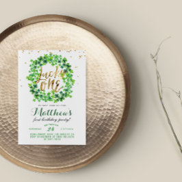 Invitación Afortunado primer cumpleaños del Día de San Patric