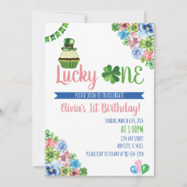 Invitación Afortunado Un San Patricio Día Primer Cumpleaños