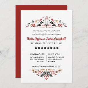 Invitación Africana   Moderna cena de ensayo de Ankara Kente