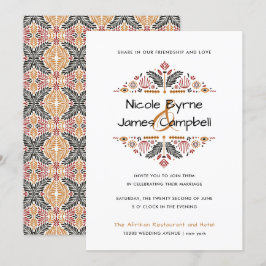 Invitación Africana | Moderno Boda Ankara Kente