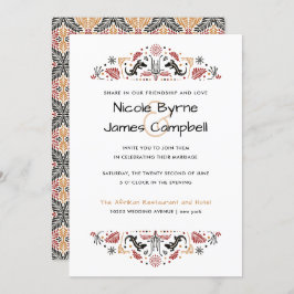 Invitación Africana | Moderno Boda Ankara Lizard