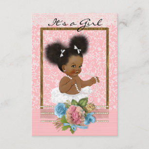 Invitación afroamericana a Baby Shower