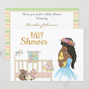 Invitación afroamericana a Baby Shower