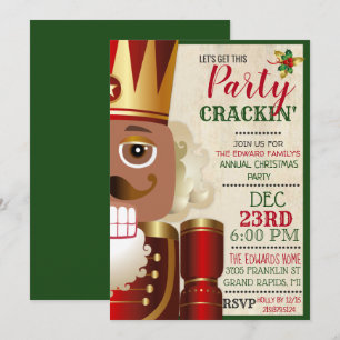 Invitación Afroamericano étnico Cascanueces Vacaciones