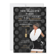 Afroamericanos de Noche Vieja el chica de la moda