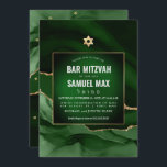 Invitación Agate de color de agua de PixDezines Mitzvah verde<br><div class="desc">PixDezines moderno Bar Mitzvah.  Acuarela Agate en verde oscuro / verde cazador / verde esmeralda,  acentuado con finas venas de oro.  Para cualquier evento,  simplemente elimine las capas no utilizadas.  Nuestro diseño dinámico le permite editar todos los elementos.  

Copyright © 2021 PixDezines™.   Todos los derechos reservados.</div>
