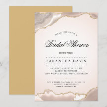 Agate de Rubor y ducha de novia elegante