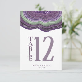 Invitación Agate Geode Purpurina Boda Violet ID647