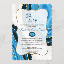 Invitación Agate Pearls Baby Shower