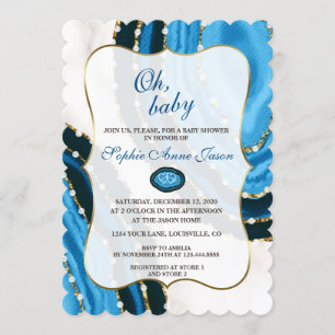 Invitación Agate Pearls Baby Shower