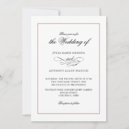 Invitación Agate rosa simple elegancia