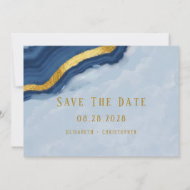 Invitación Agato de oro y azul de la Marina Polvorienta Salve