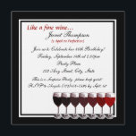 Invitación Aged to Perfection 40th Birthday Invite<br><div class="desc">Con una edad perfecta para la fiesta de cumpleaños,  los tonos de vino tinto hacen la invitación perfecta para tu próxima fiesta de cumpleaños.</div>