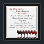 Invitación Aged to Perfection 40th Birthday Invite<br><div class="desc">Con una edad perfecta para la fiesta de cumpleaños,  los tonos de vino tinto hacen la invitación perfecta para tu próxima fiesta de cumpleaños.</div>