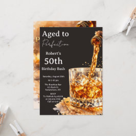 Invitación Aged To Perfection Men’s Birthday Party