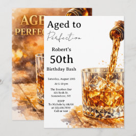 Invitación Aged To Perfection Men’s Birthday Party