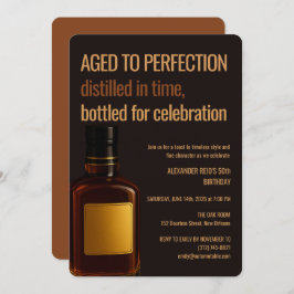 Invitación Aged to Perfection | Whisky Birthday