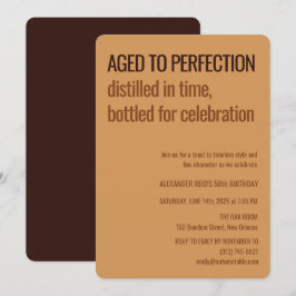Invitación Aged to Perfection | Whisky Birthday