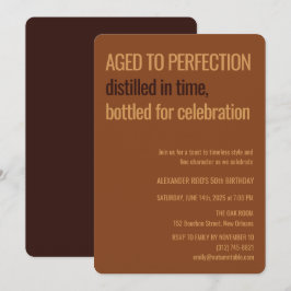 Invitación Aged to Perfection | Whisky Birthday