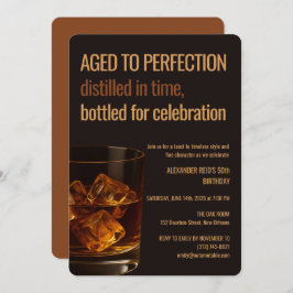 Invitación Aged to Perfection | Whisky Birthday
