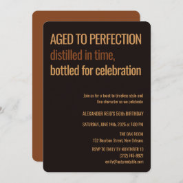 Invitación Aged to Perfection | Whisky Birthday
