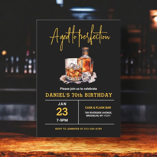 Invitación Ageto a la perfección 70 cumpleaños de Whiskey mas (Subido por el creador)