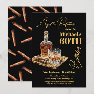 Invitación Ageto a la perfección cumpleaños del cigarro de Bo