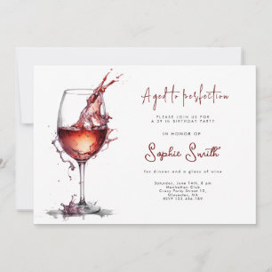 Invitación Ageto a la perfección fiesta de cumpleaños del vin
