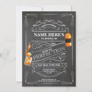 Invitación Ageto a la perfección Whiskey 60 Cualquier hombre