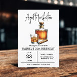 Invitación Ageto a la perfección Whisky Cigar 21º cumpleaños<br><div class="desc">Levante un vaso para celebrar con estilo con esta invitación a la fiesta de cumpleaños de Whiskey Bourbon para Adultos. Con un diseño rústico y sofisticado inspirado en las etiquetas clásicas de whisky, esta invitación es perfecta para los amantes de los buenos espíritus. Con tipografía audaz y tonos ricos y...</div>