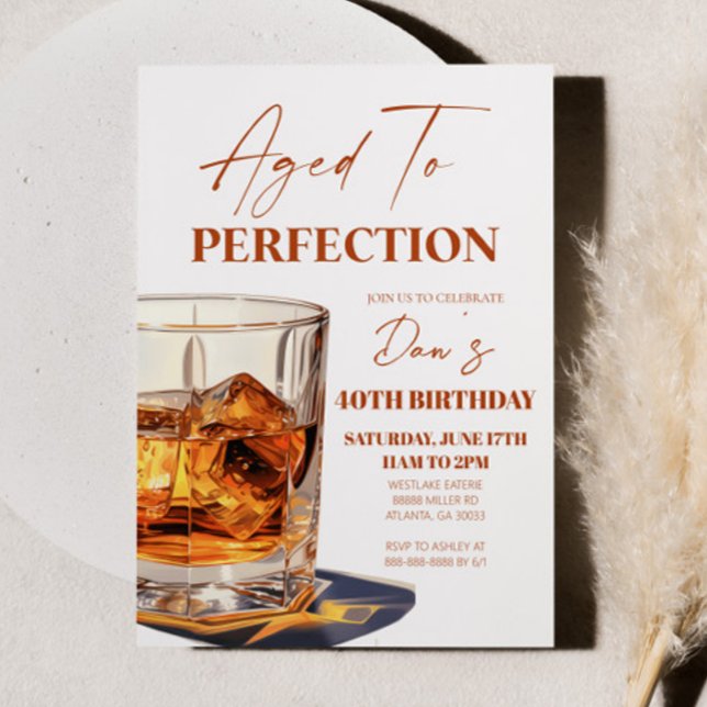Invitación Ageto A Perfección Whisky Glass Fiesta De Cumpleañ (Subido por el creador)