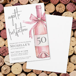 Invitación Ageto A Perfection Wine 50th Birthday Party