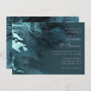 Invitación Agitación Verde azulada cristalizada   Piedra de m