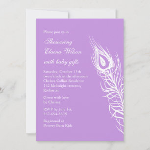 Invitación Agitar tus plumas de cola Baby Shower Invitar a la
