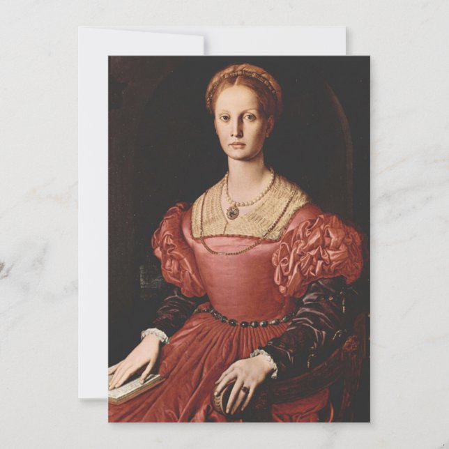 Invitación Agnolo Bronzino - Retrato de Lucrezia Panciatichi (Anverso)
