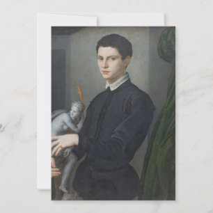 Invitación Agnolo Bronzino - Retrato de un hombre que sostien