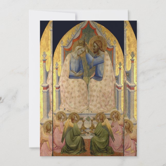 Invitación Agnolo Gaddi - La coronación de la Virgen (Anverso)