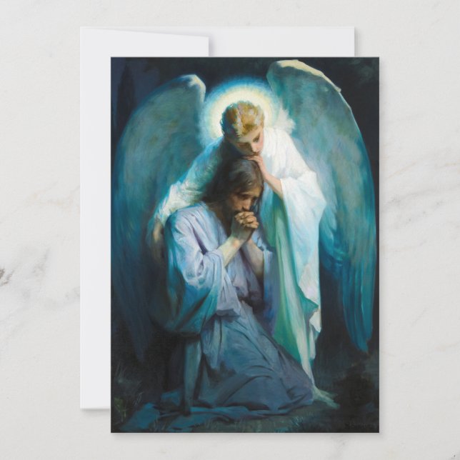 Invitación Agonía en el Jardín por Frans Schwartz (Anverso)