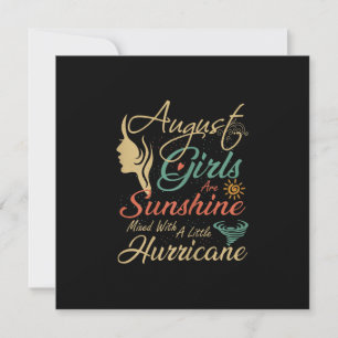 Invitación Agosto Los Chicas Son Sunshine Agosto Cumpleaños