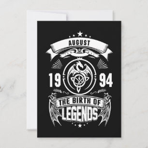 Invitación Agosto Regalo   1994 El Nacimiento De Las Leyendas