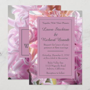 Invitación Agradable Boda de Hyacinth Rosa