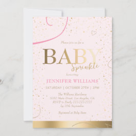 Invitación Agradable Chica de oro Baby Sprinkle Shower