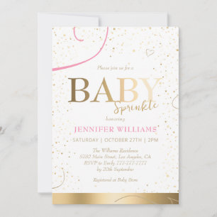 Invitación Agradable Chica de oro Baby Sprinkle Shower