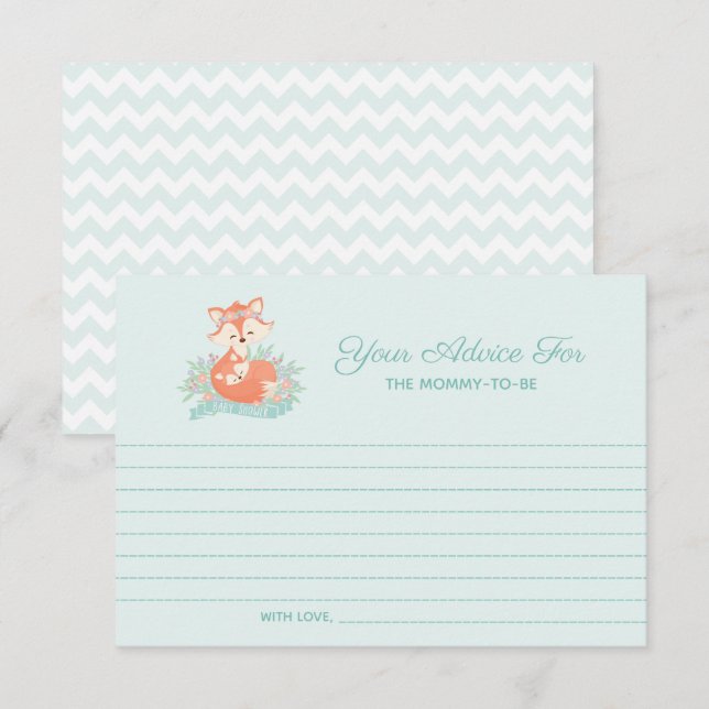 Invitación Agradable consejo de Baby Shower para mamá y bebé  (Anverso / Reverso)