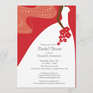 Invitación Agradable ducha de novia afroamericana