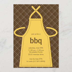 Invitación Agradable Fiesta Apron/Invitación a la fiesta de c