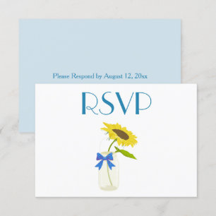 Invitación Agradable Sunflower RSVP