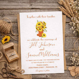 Invitación Agradable Tema De Otoño Boda De La Base De La Bota