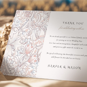 Invitación Agradecer a usted Golden Lily Classic Pastel Morri