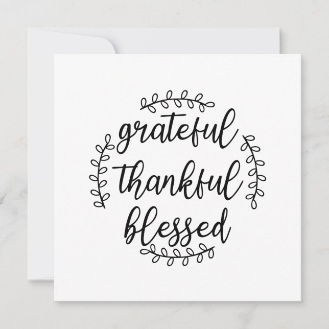 Invitación Agradecido Agradecida Bendita (Anverso)